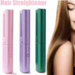 Rechargeable Mini Hair Straightener, Three Temperature Adjustments Flat Iron Comb (1 Pc) - Image 2