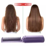 Rechargeable Mini Hair Straightener, Three Temperature Adjustments Flat Iron Comb (1 Pc) - Image 3