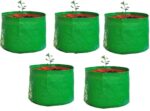 Round Grow Bag 12×12 – Premium Quality, Heavy-Duty, UV-Stabilized (240 GSM) HDPE  Green Plant Bags- pack of 3 - Image 3