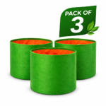 Round Grow Bag 9×9 – Premium Quality, Heavy-Duty, UV-Stabilized (240 GSM) HDPE  Green Plant Bags- pack of 3