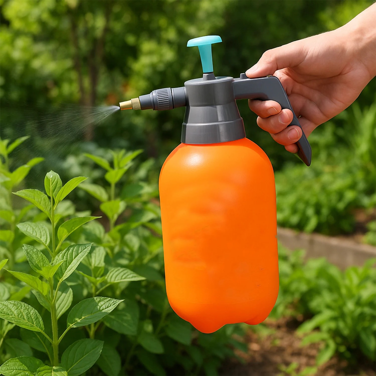 imgi_101_Handheld-Pressure-Sprayer-02 Water Sprayer Hand-held Pump Pressure Garden Sprayer - 2 L - Image 1