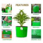 Round Grow Bag 9×9 – Premium Quality, Heavy-Duty, UV-Stabilized (240 GSM) HDPE  Green Plant Bags- pack of 3 - Image 3