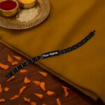 Rakhi Bracelet For Brother Metal Chain Style Rakhi With Mixed Designs (1 Pc) - Image 4